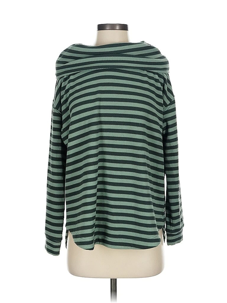 Pre-owned Lou & Grey Pullover Sweater In Green