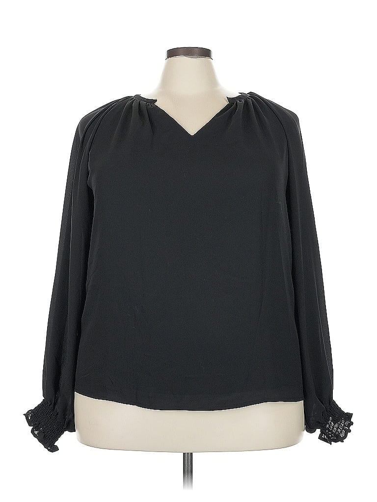 Pre-owned Unbranded Long Sleeve Blouse In Black