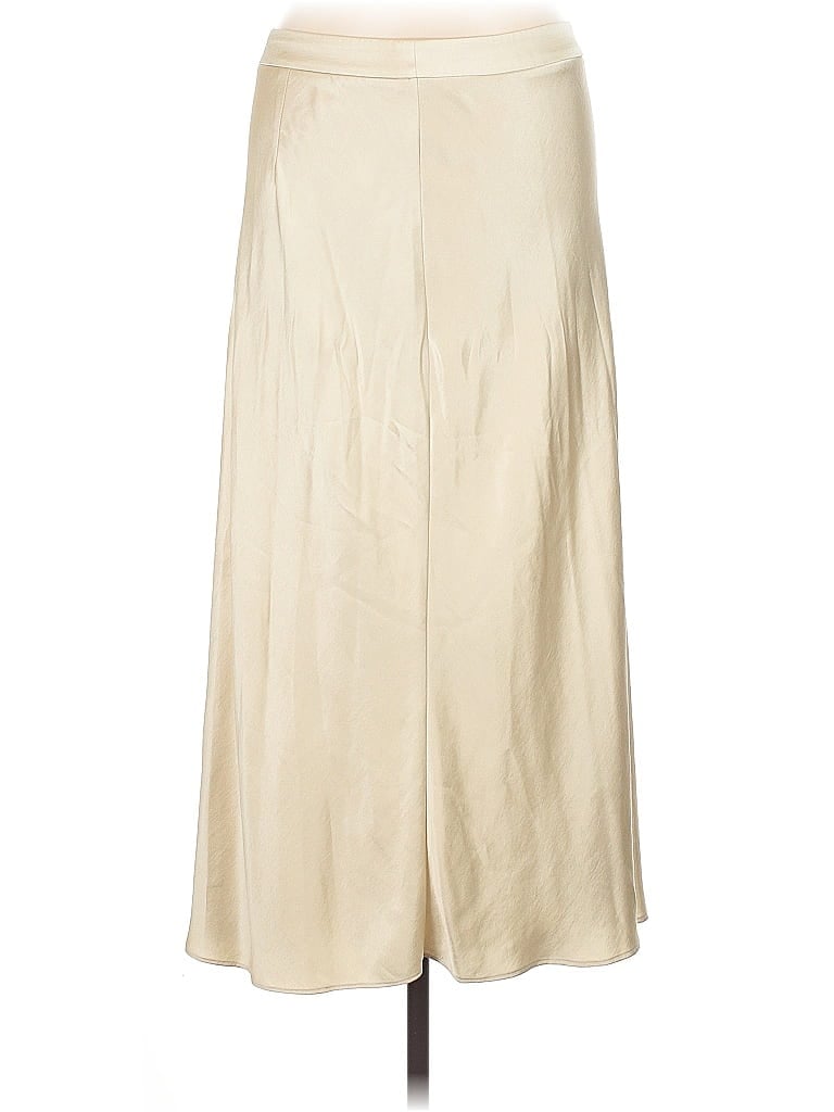 Pre-owned Something Navy Formal Skirt In White