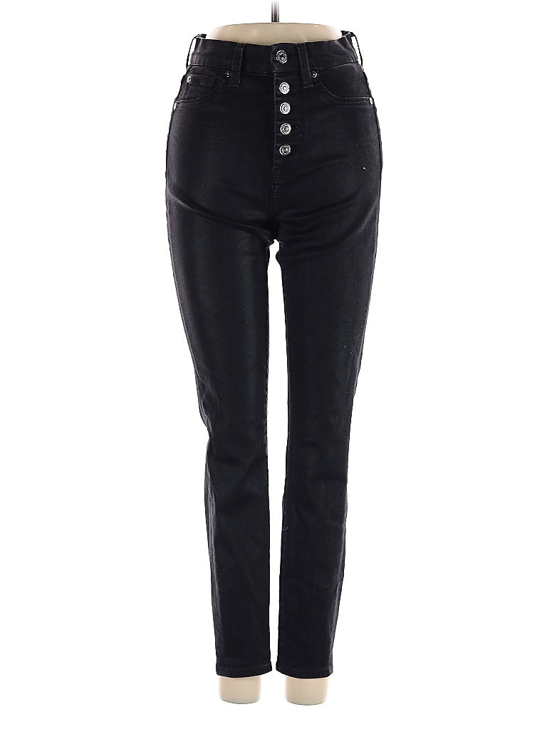 Pre-owned 7 For All Mankind Jeggings In Black