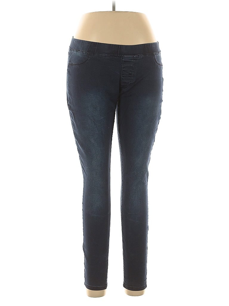 Pre-owned 2b Bebe Jeggings In Blue