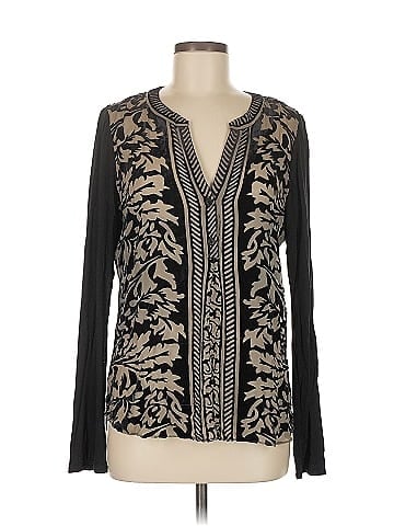 Hale Bob Long Sleeve Silk Top (view 1)