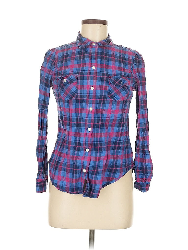 Pre-owned Old Navy Long Sleeve Button Down Shirt In Blue