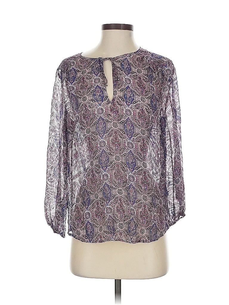 Pre-owned Joie Long Sleeve Blouse In Purple