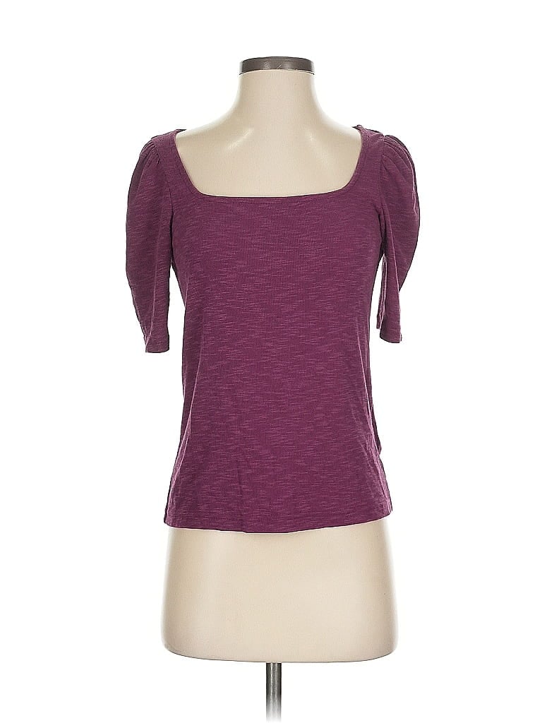 Pre-owned Gap 3/4 Sleeve T-shirt In Burgundy