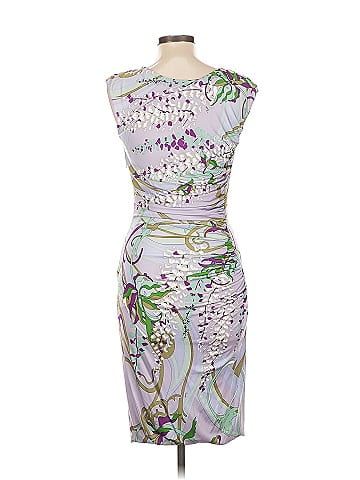 Emilio Pucci 100% Viscose Print Purple Cocktail Dress Size 12