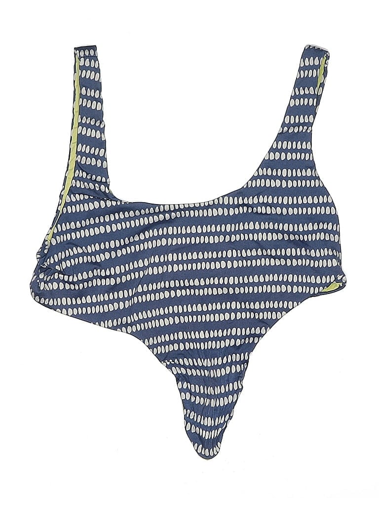Pre-owned Dolce Vita Swimsuit Top Blue Print Pattern Swimwear