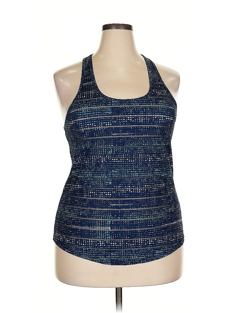 ZYIA ACTIVE Pre-owned Tank Top Blue Halter Neckline Tops