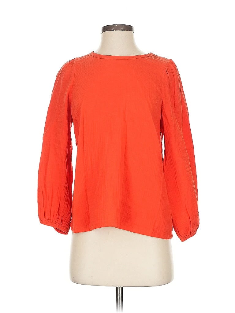 Pre-owned Universal Thread 3/4 Sleeve Top Orange Boatneck Tops