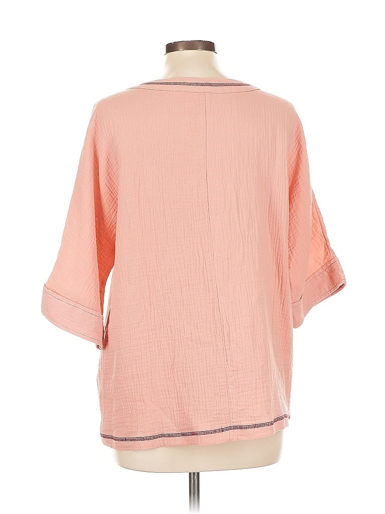Pre-owned Unbranded 3/4 Sleeve Blouse In Pink