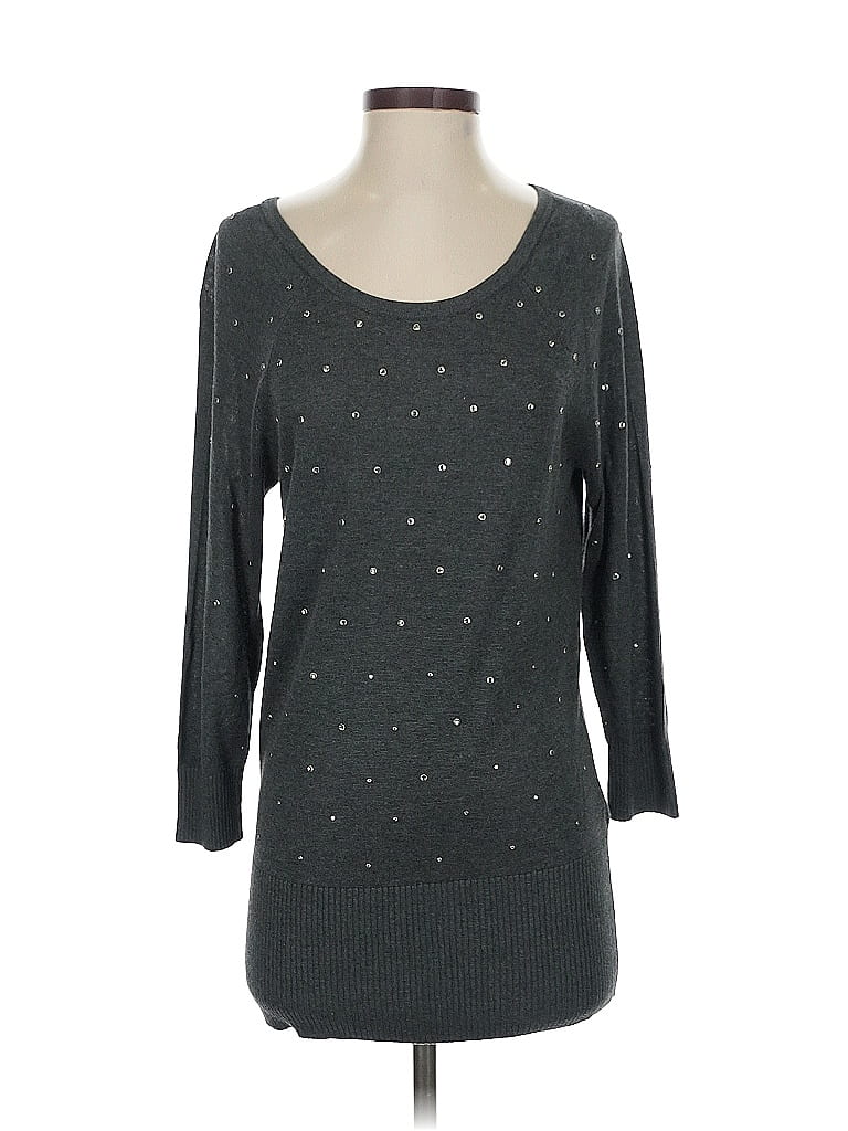 Pre-owned White House Black Market Pullover Sweater In Gray