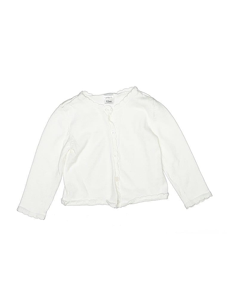 Pre-owned Carter's Babies' Long Sleeve Blouse In White