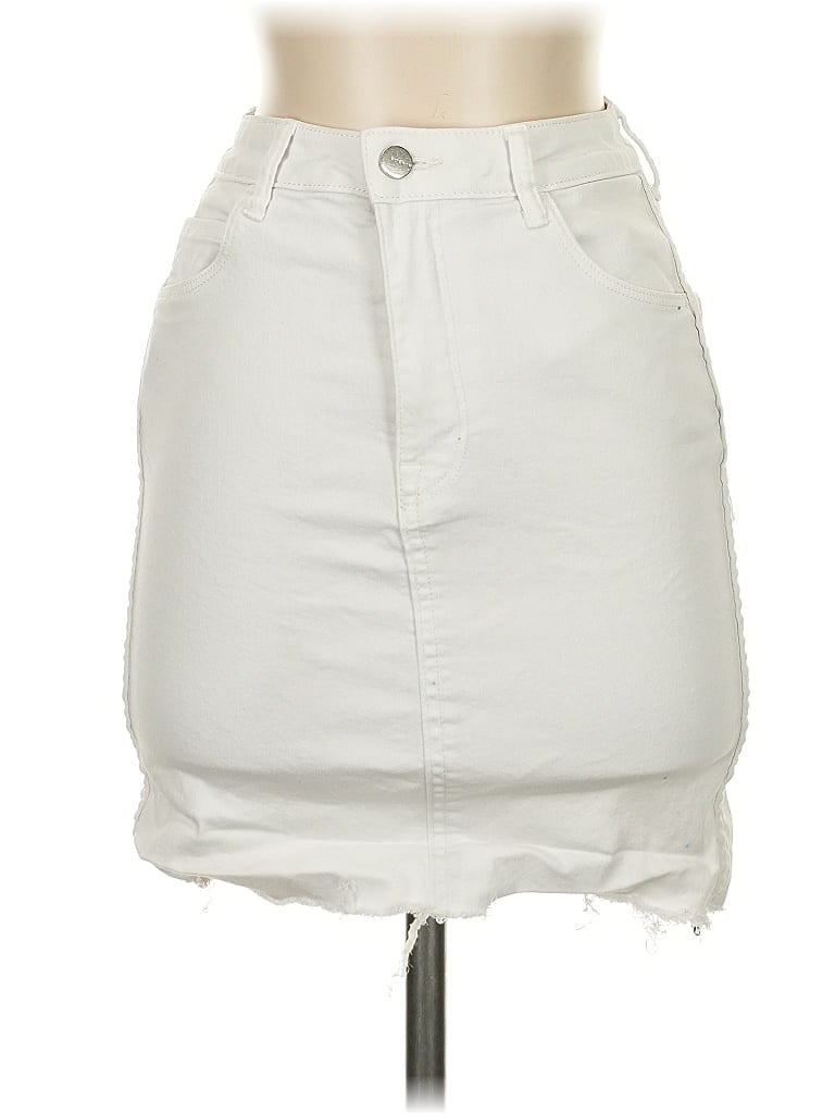 Pre-owned &denim By H&m Denim Skirt In White
