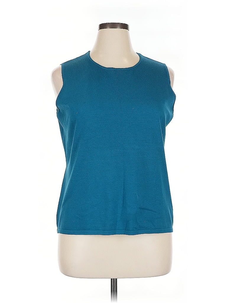 Pre-owned Preston & York Sleeveless Top Blue Boatneck Tops
