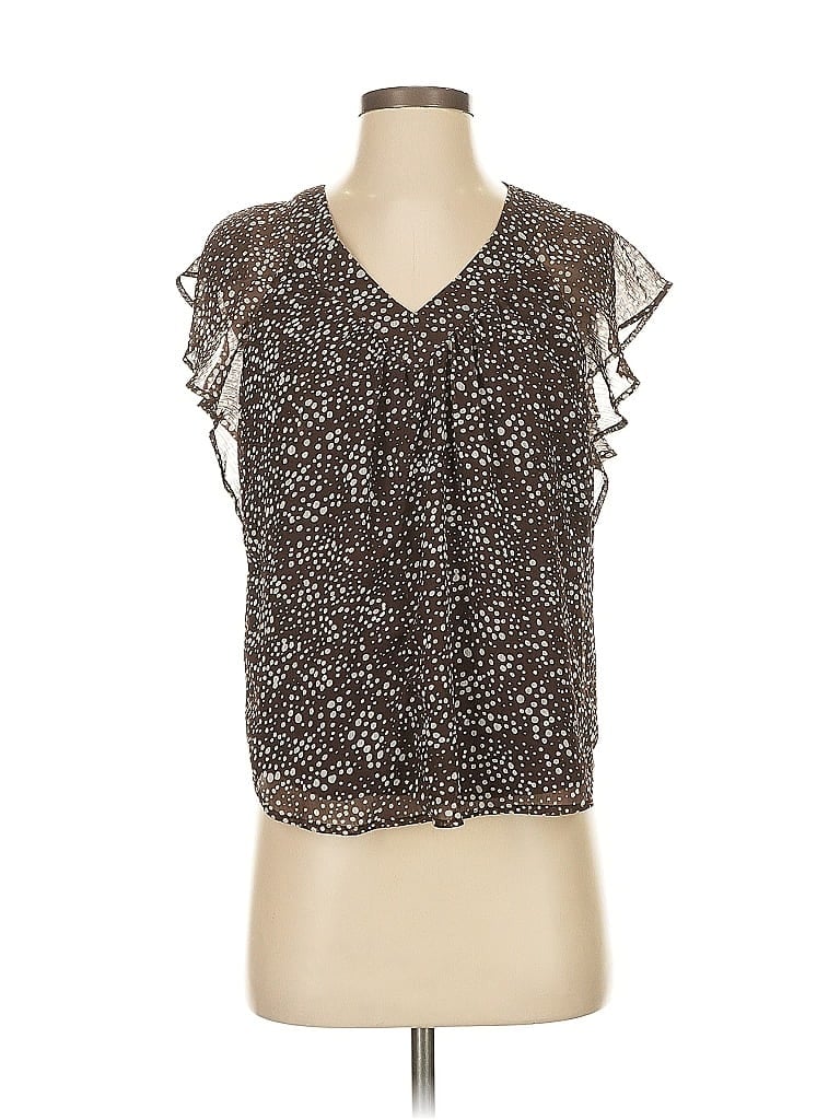 Pre-owned Ann Taylor Loft Sleeveless Blouse In Brown