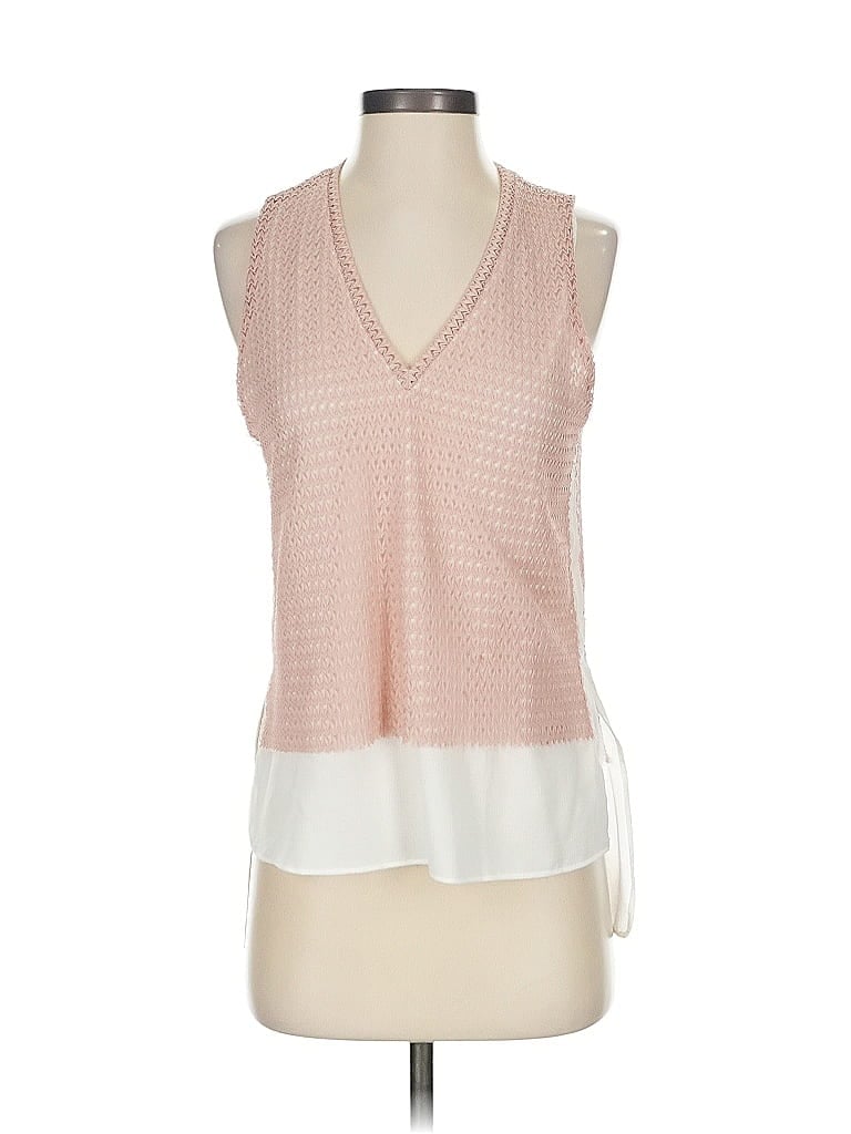 Pre-owned Zara W&b Collection Sleeveless Blouse In Pink