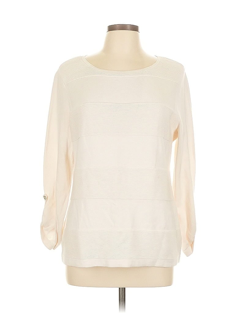 Click to view more detailed imagery on our partner's website Pre-owned Charter Club Pullover Sweater In White