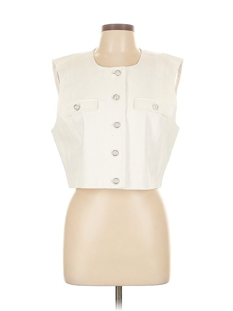 Pre-owned 7 For All Mankind Vest In White