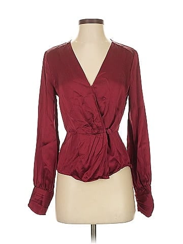 Intermix Long Sleeve Silk Top (view 1)