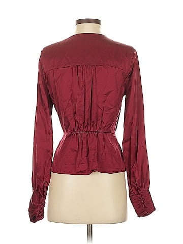 Intermix Long Sleeve Silk Top (view 2)