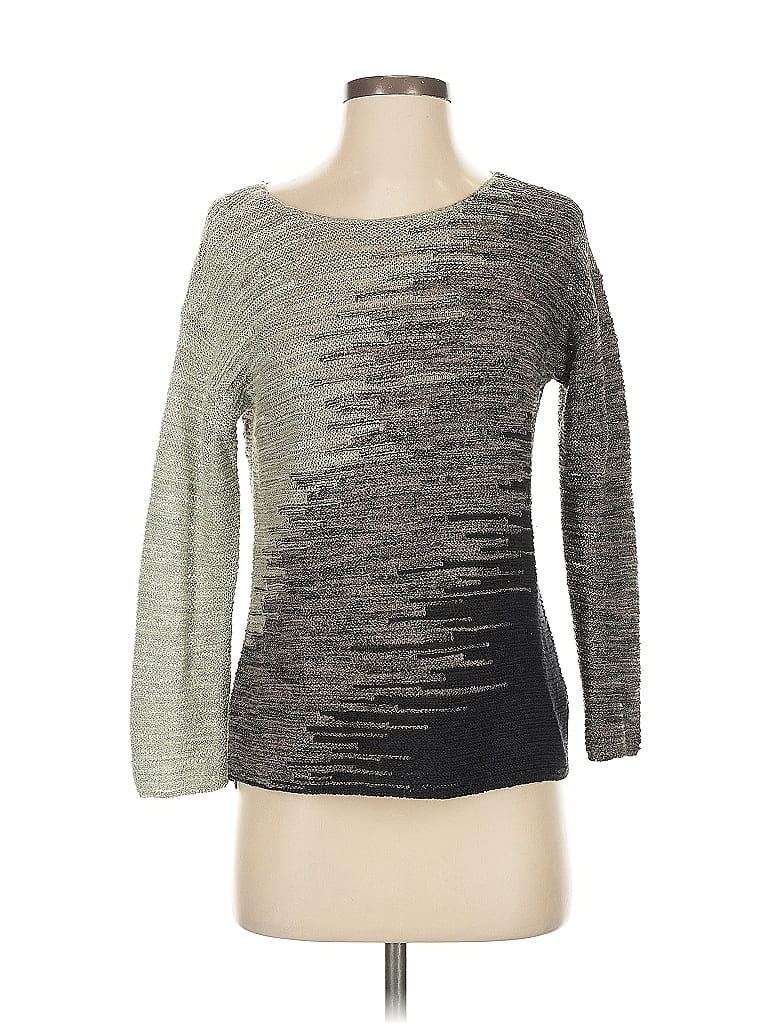 Pre-owned Nic + Zoe Pullover Sweater In Gray