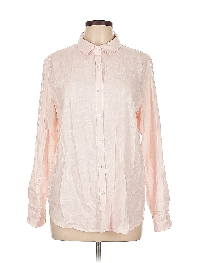 Pre-owned Mi Ami Long Sleeve Button Down Shirt In Pink