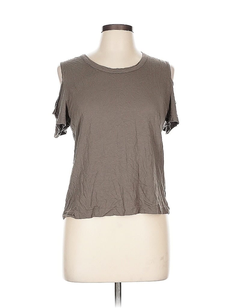 Pre-owned Lna Short Sleeve T-shirt In Brown