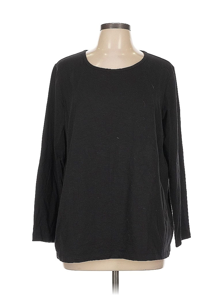 SUSAN GRAVER Pre-owned 3/4 Sleeve T-shirt In Black