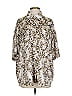 Missguided 100% Polyester Animal Print Silver 3/4 Sleeve Blouse Size 2 - photo 1