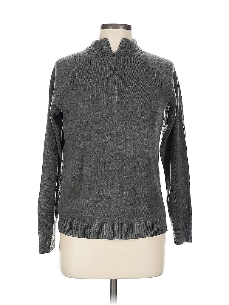 Pre-owned Karen Scott Turtleneck Sweater In Gray