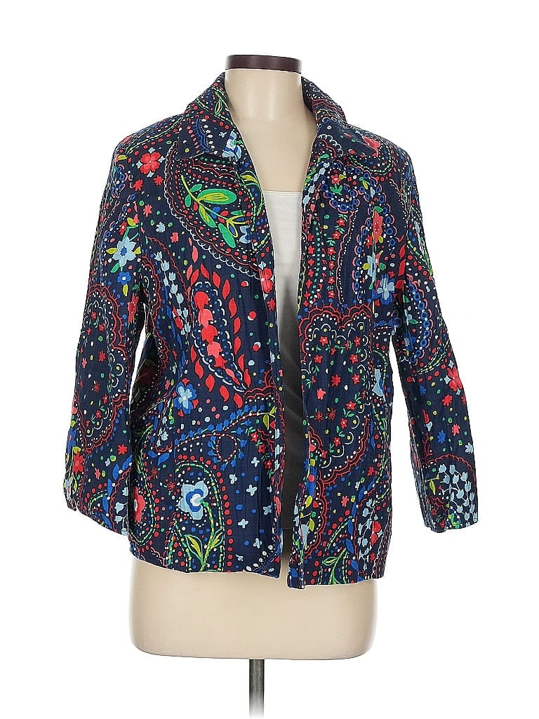 Pre-owned Alfred Dunner Blazer Jacket In Blue
