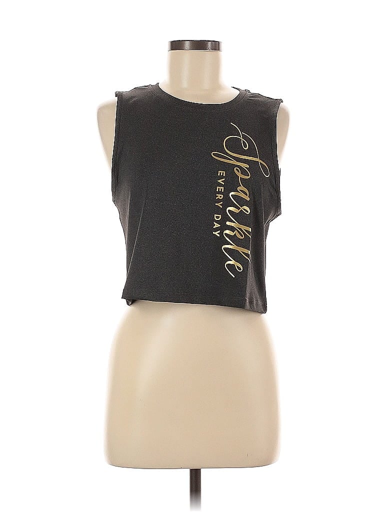 Pre-owned 2 To 5 Designs Sleeveless T-shirt In Black