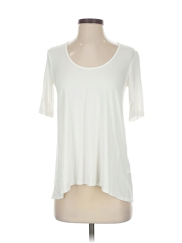 Pre-owned Three Dots Short Sleeve T-shirt In White