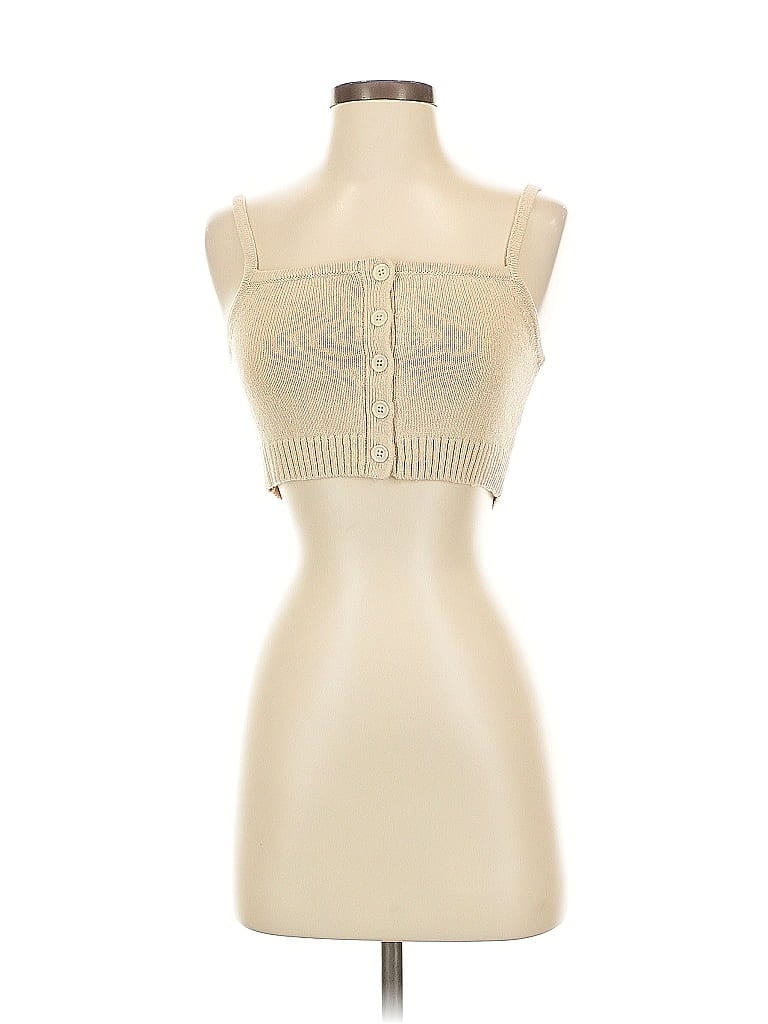 Pre-owned Joostricot Tank Top Ivory Strapless Neckline Tops In White