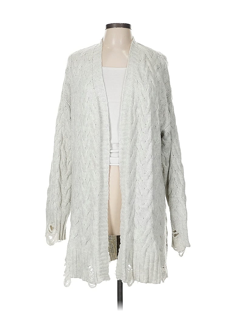 Pre-owned Splendid Cardigan Sweater In Gray