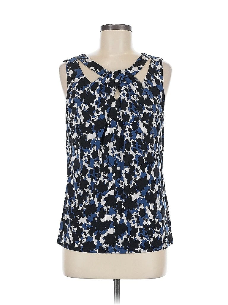 Pre-owned Nine West Sleeveless Blouse In Blue