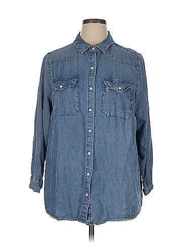 Velvet Heart 3/4 Sleeve Button-Down Shirt (view 1)