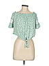 rue21 100% Rayon Green Short Sleeve Blouse Size M - photo 1
