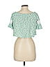 rue21 100% Rayon Green Short Sleeve Blouse Size M - photo 2