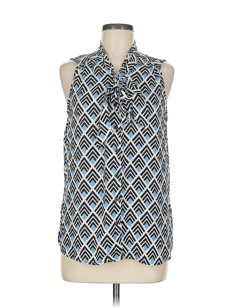 Pre-owned Carolina Belle Sleeveless Blouse In Blue