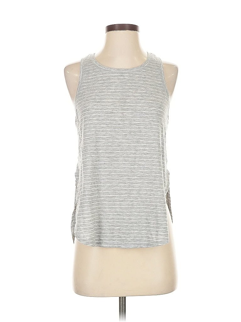 Pre-owned Gap Fit Tank Top Gray Halter Neckline Tops