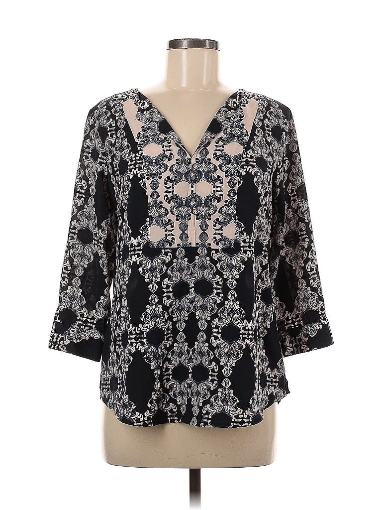 Pre-owned The Limited 3/4 Sleeve Blouse In Black