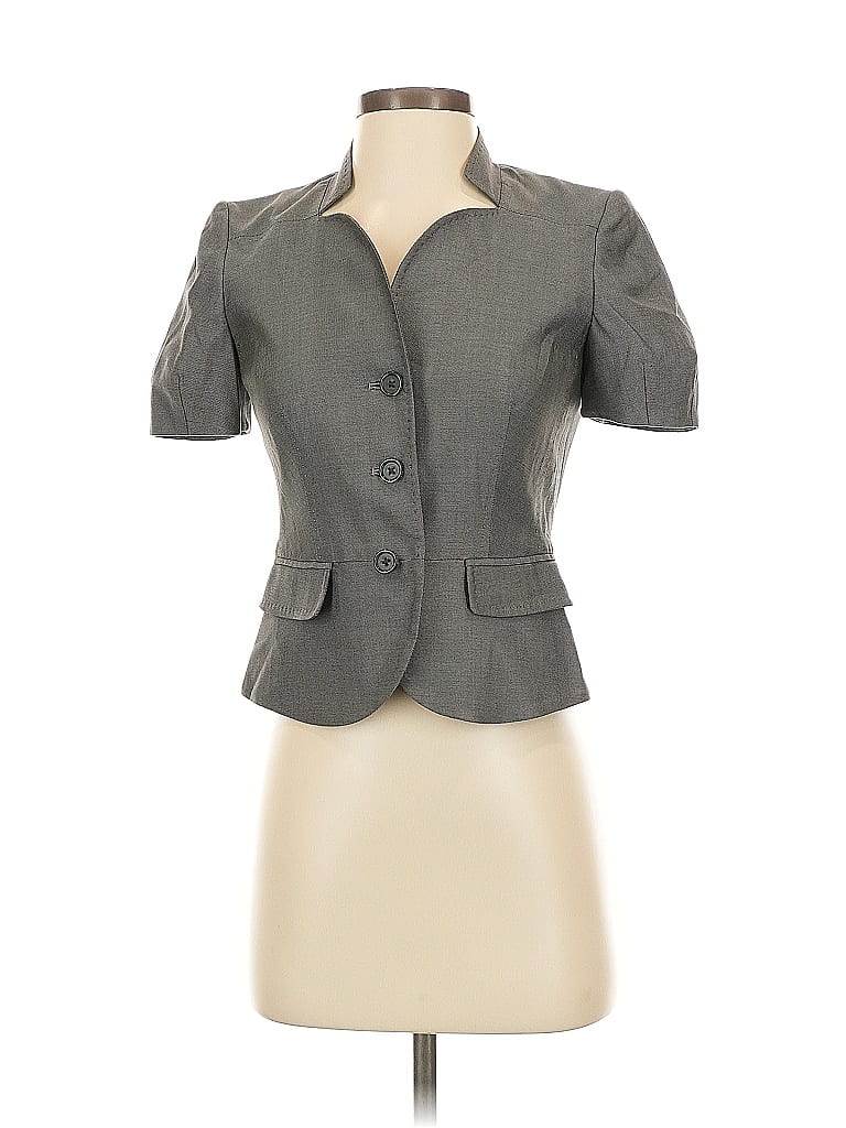 Pre-owned Banana Republic Wool Blazer Jacket In Gray