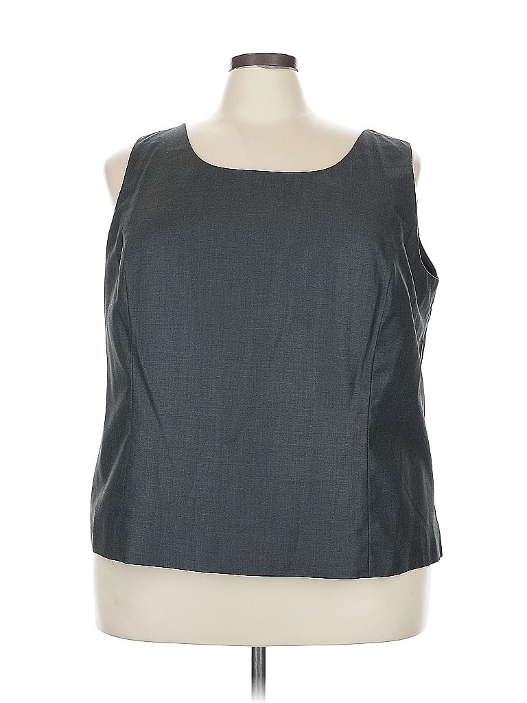 Pre-owned Kasper Sleeveless Blouse In Gray
