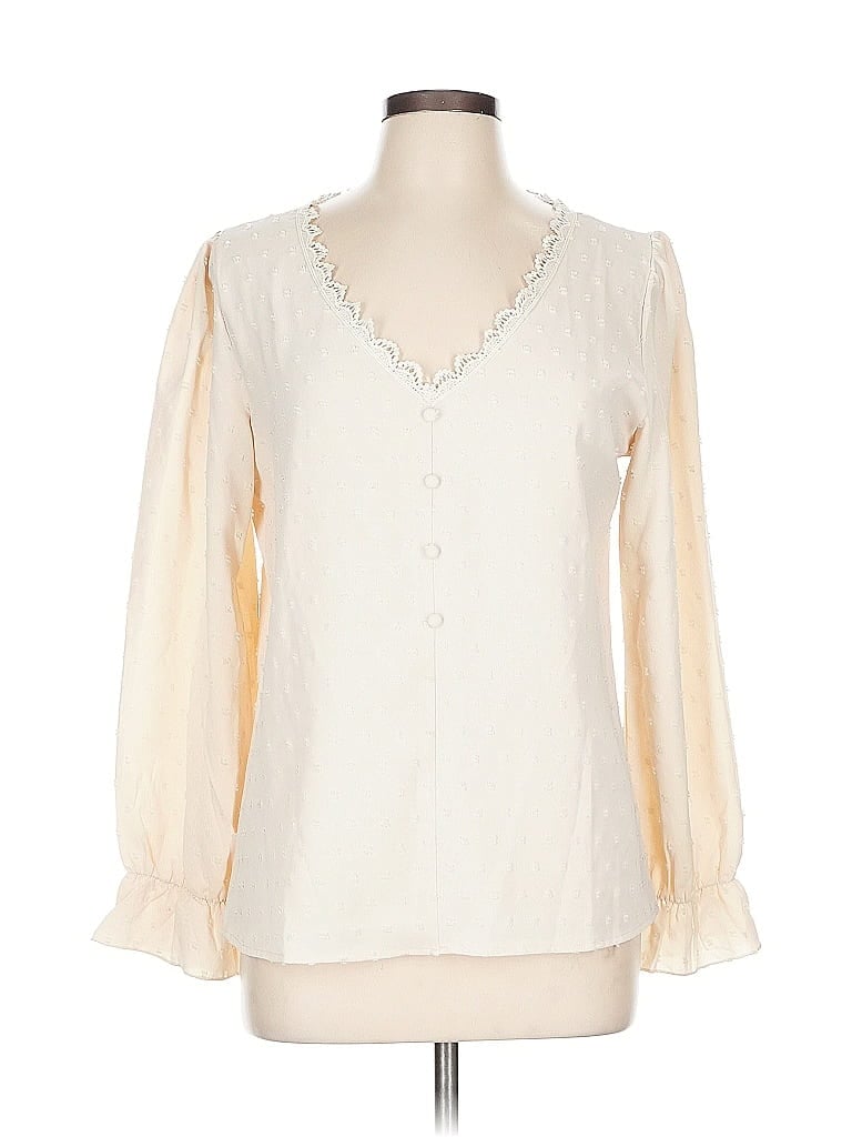 UNBRANDED Pre-owned Long Sleeve Blouse In White