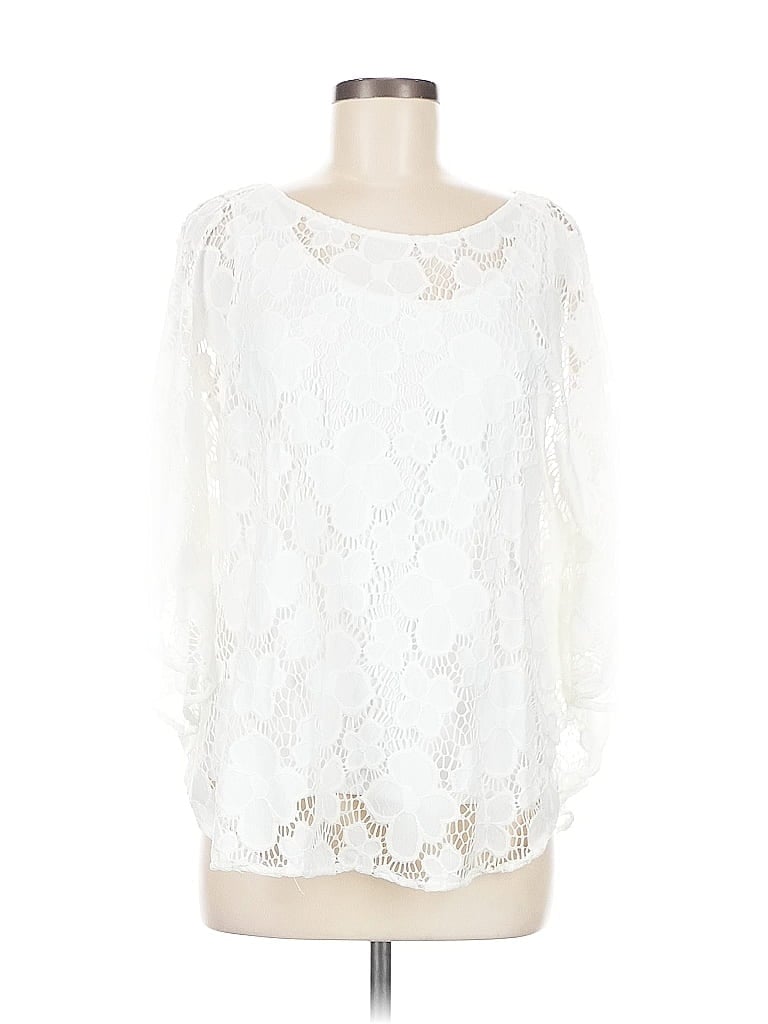 Pre-owned Ruby Rd. 3/4 Sleeve Blouse In White