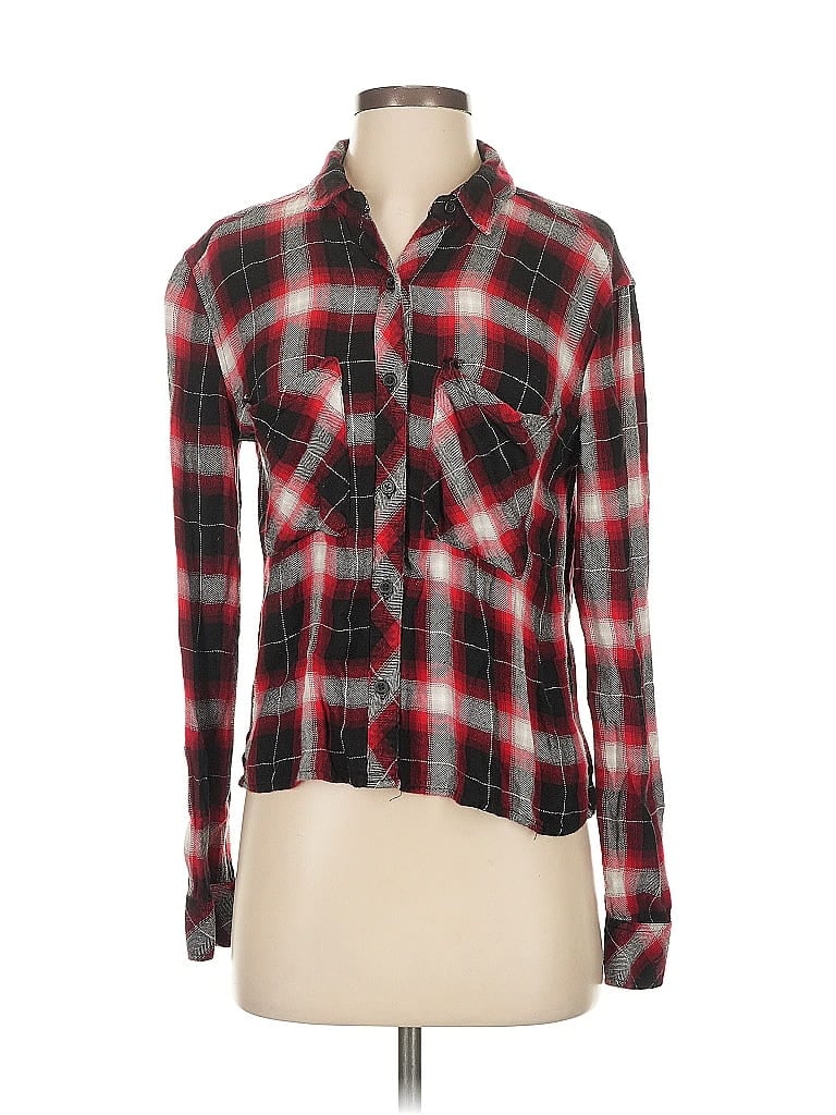 Pre-owned Rails Long Sleeve Button Down Shirt In Red