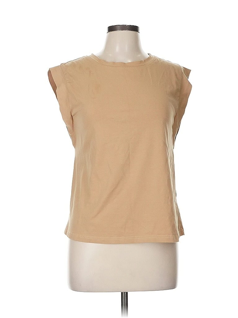 Pre-owned Unbranded Sleeveless T-shirt In Brown