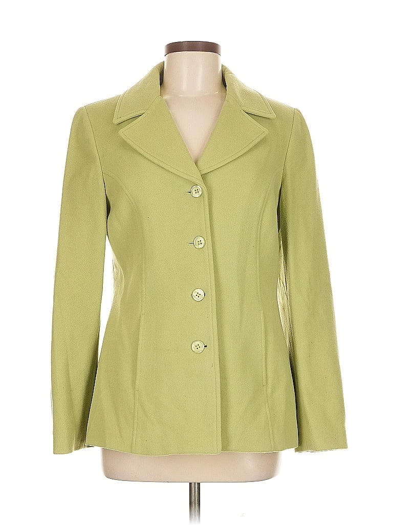 Pre-owned Tribal Wool Blazer Jacket In Green