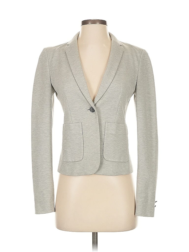 Pre-owned Ann Taylor Blazer Jacket In Gray